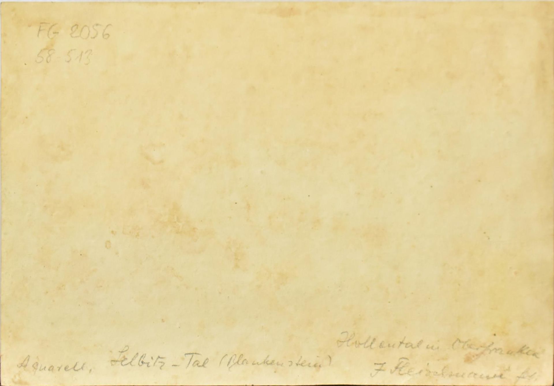 FEDERLE, E. (WOHL). Gasthaus zum Kreuz. Stahlstich, koloriert. - Bild 2 aus 2