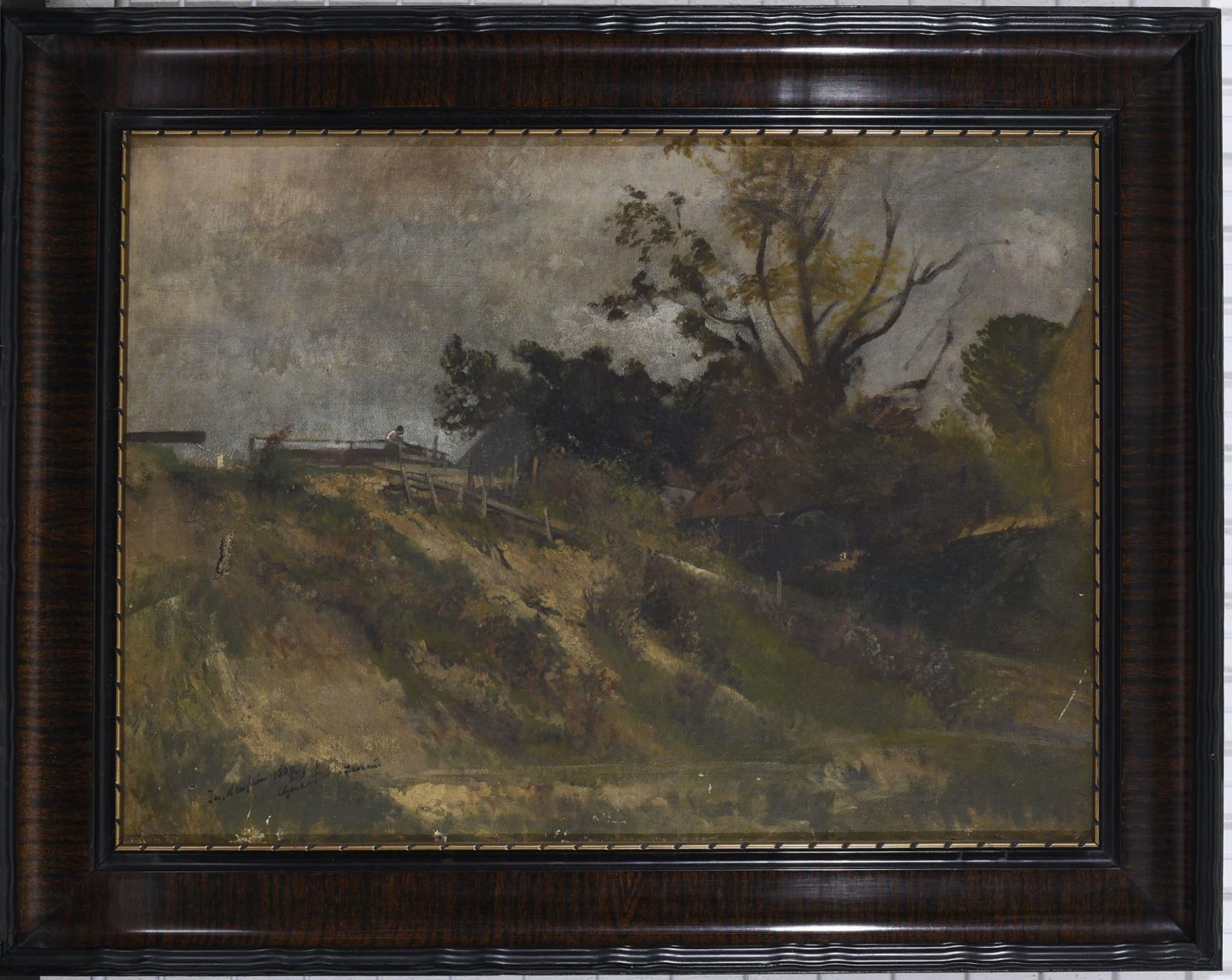 WENGLEIN, JOSEF. Bei Etzenhausen. Öl/Leinwand. - Bild 3 aus 3