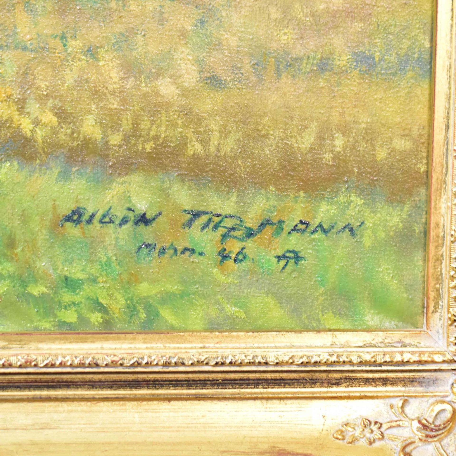 TIPPMANN, ALBIN. Pflügender Bauer. Öl/Leinwand. - Bild 2 aus 3