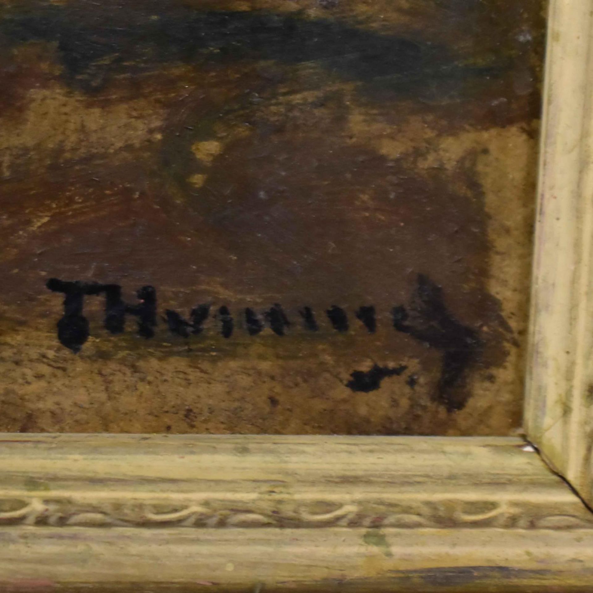 HUMMEL, THEODOR. Fabrikgelände. Öl/Karton. - Bild 2 aus 3