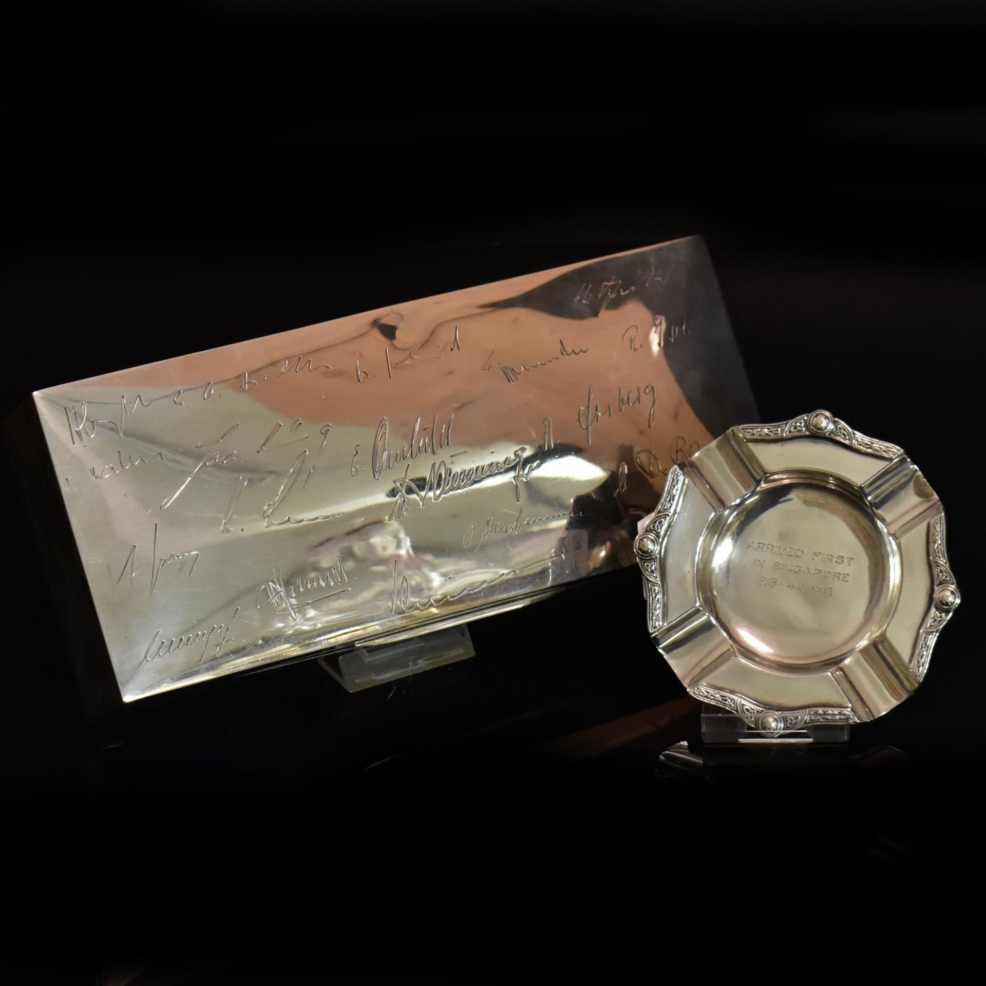 Zigarettendose und Aschenbecher. Birmingham, William Suckling Ltd. und Adie Brothers Ltd. | Silbe...