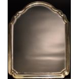 Tischspiegel. 20. Jh. | Silber, auf Holz montiert, Spiegelglas.