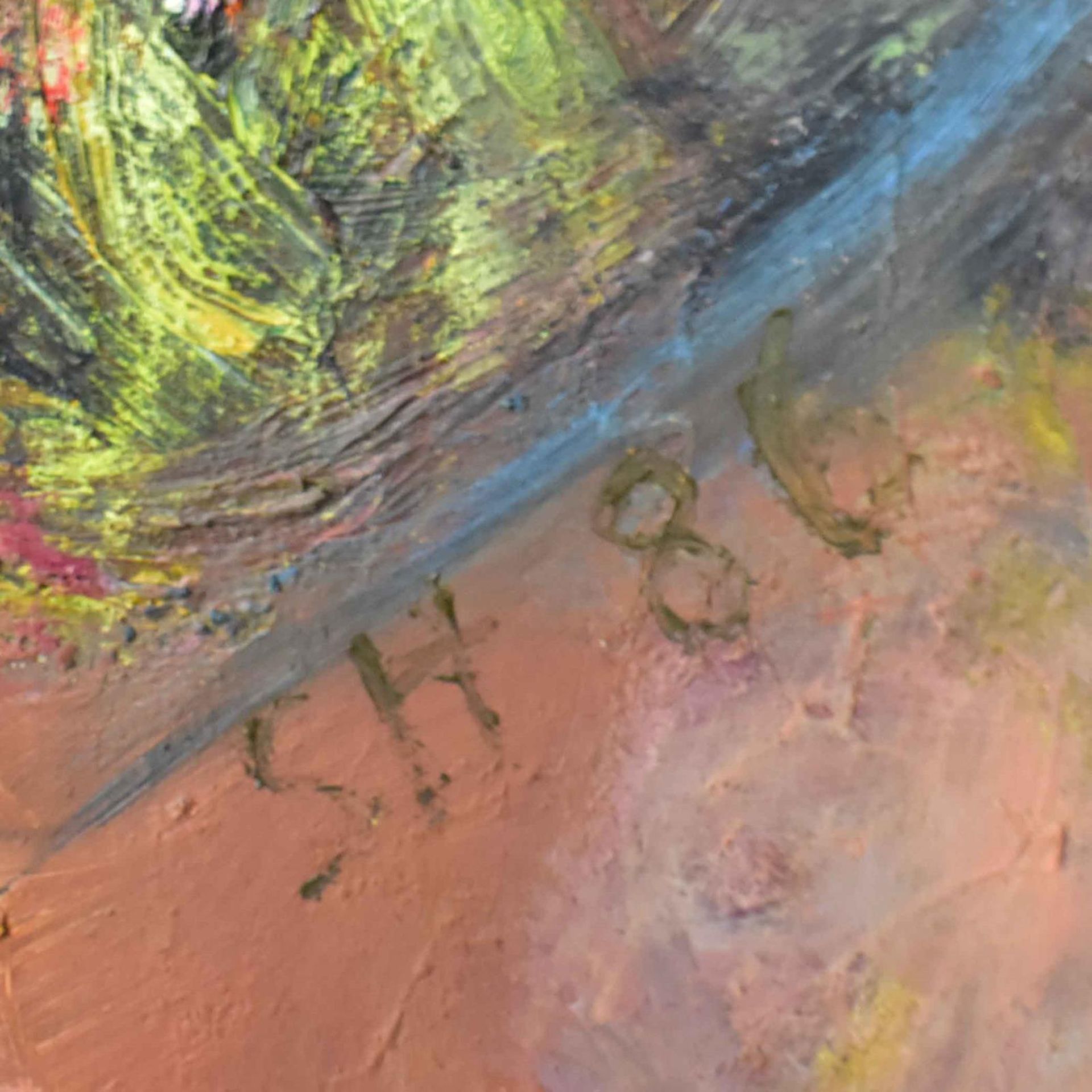 HOFSTETTER, SAMY. o. T. Öl/Leinwand. - Bild 2 aus 3