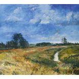 TIMNER, CARL. Sommerliche Heidelandschaft. Öl/Leinwand.