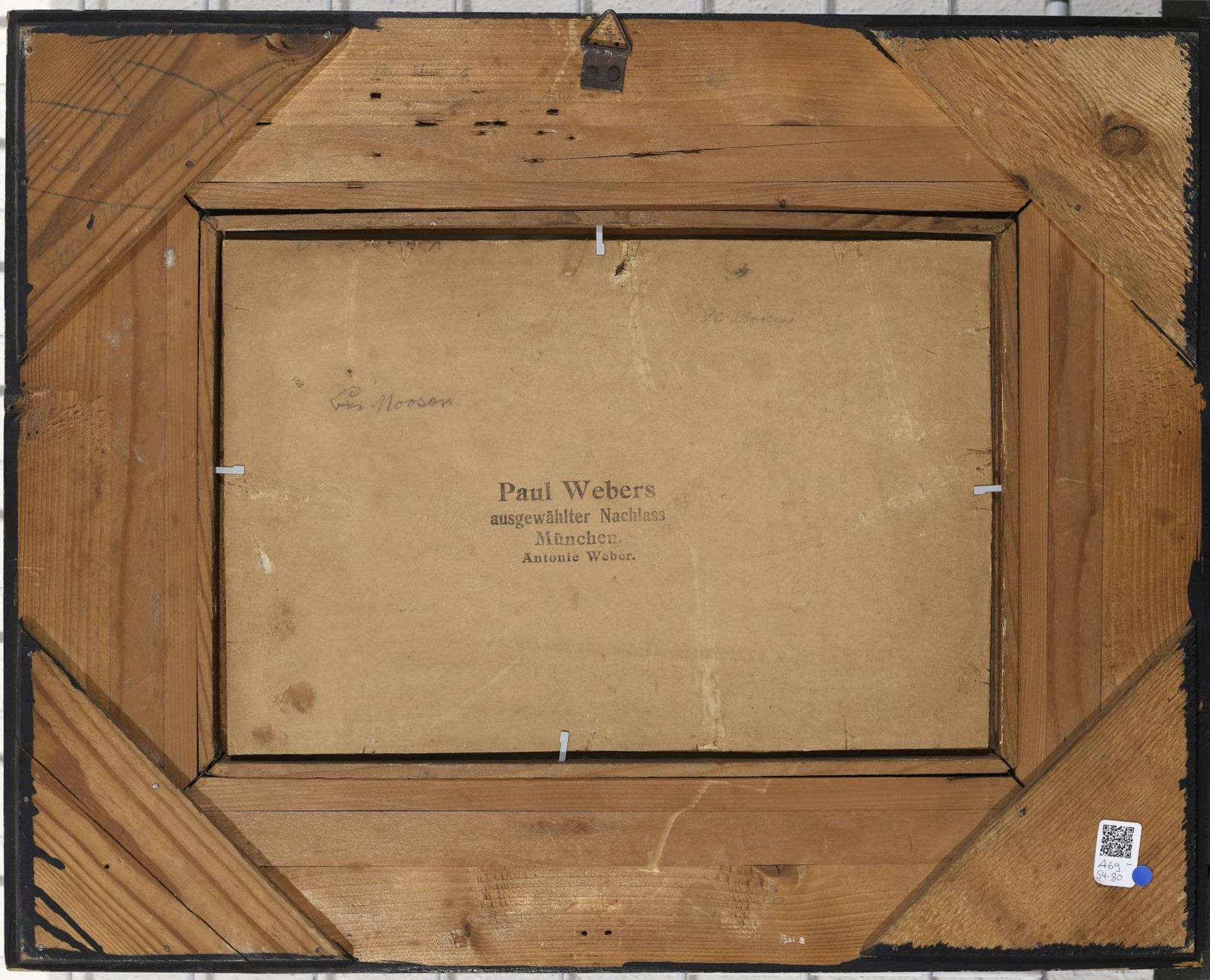 WEBER, PAUL. Landschaft bei Moosen. Öl/Leinwand/Karton. - Bild 2 aus 3