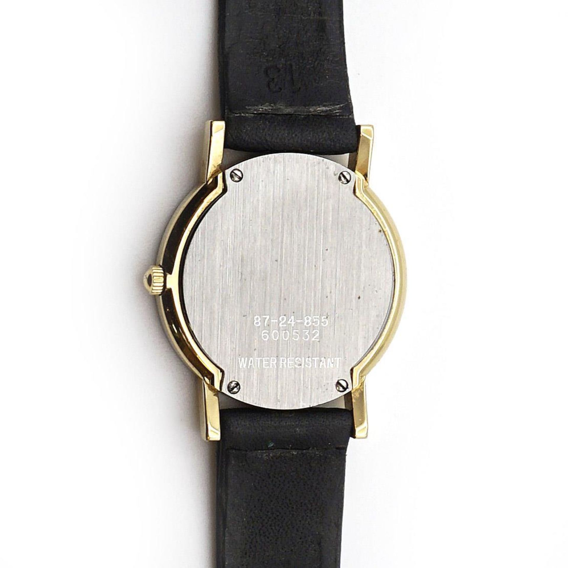 Armbanduhr. Movado, Schweiz | Gehäuse Stahl, tlw. vergoldet, Lederarmband. - Bild 2 aus 2