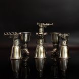 Sechs Sturzbecher. 21. Jh. | Zinn.