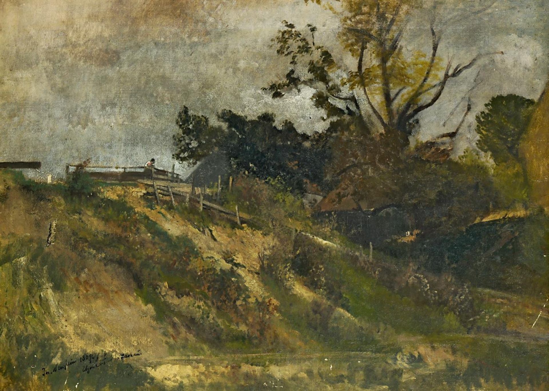 WENGLEIN, JOSEF. Bei Etzenhausen. Öl/Leinwand.