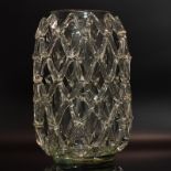 Netzvase. 20. Jh. | Farbloses Glas.