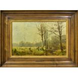 FINK, A.. Jagd im Spätherbst. Öl/Leinwand.