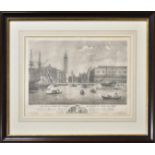 CHENU, PIERRE. Blick auf San Marco. Radierung.