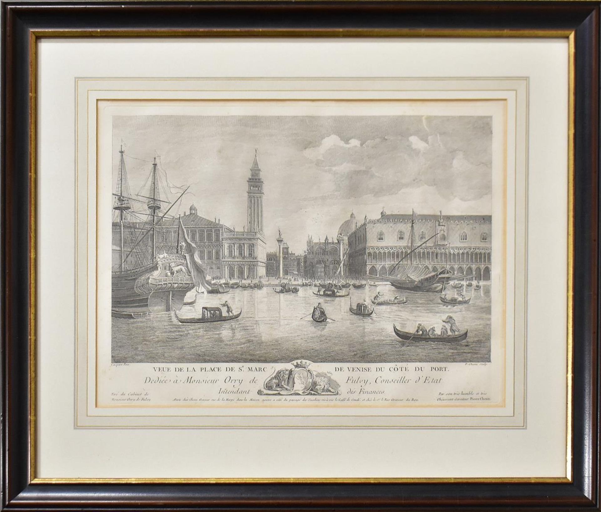 CHENU, PIERRE. Blick auf San Marco. Radierung.