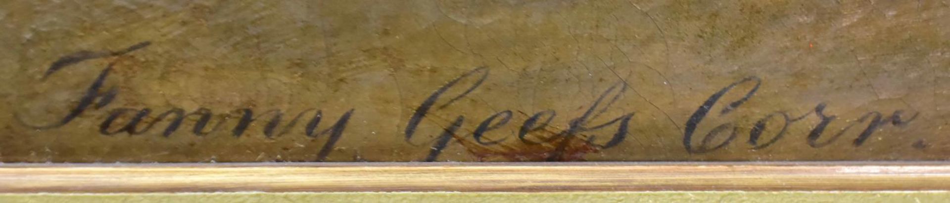 GEEFS-CORR, FANNY. Die schönen Künste. Öl/Leinwand/Hartfaserplatte. - Bild 2 aus 3