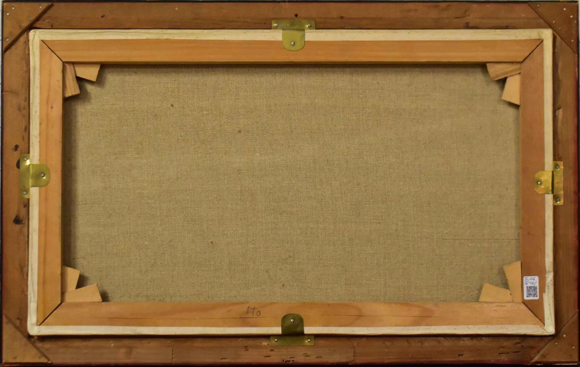 HERTLING, WILHELM JAKOB. Flusslandschaft. Öl/Leinwand. - Bild 3 aus 3