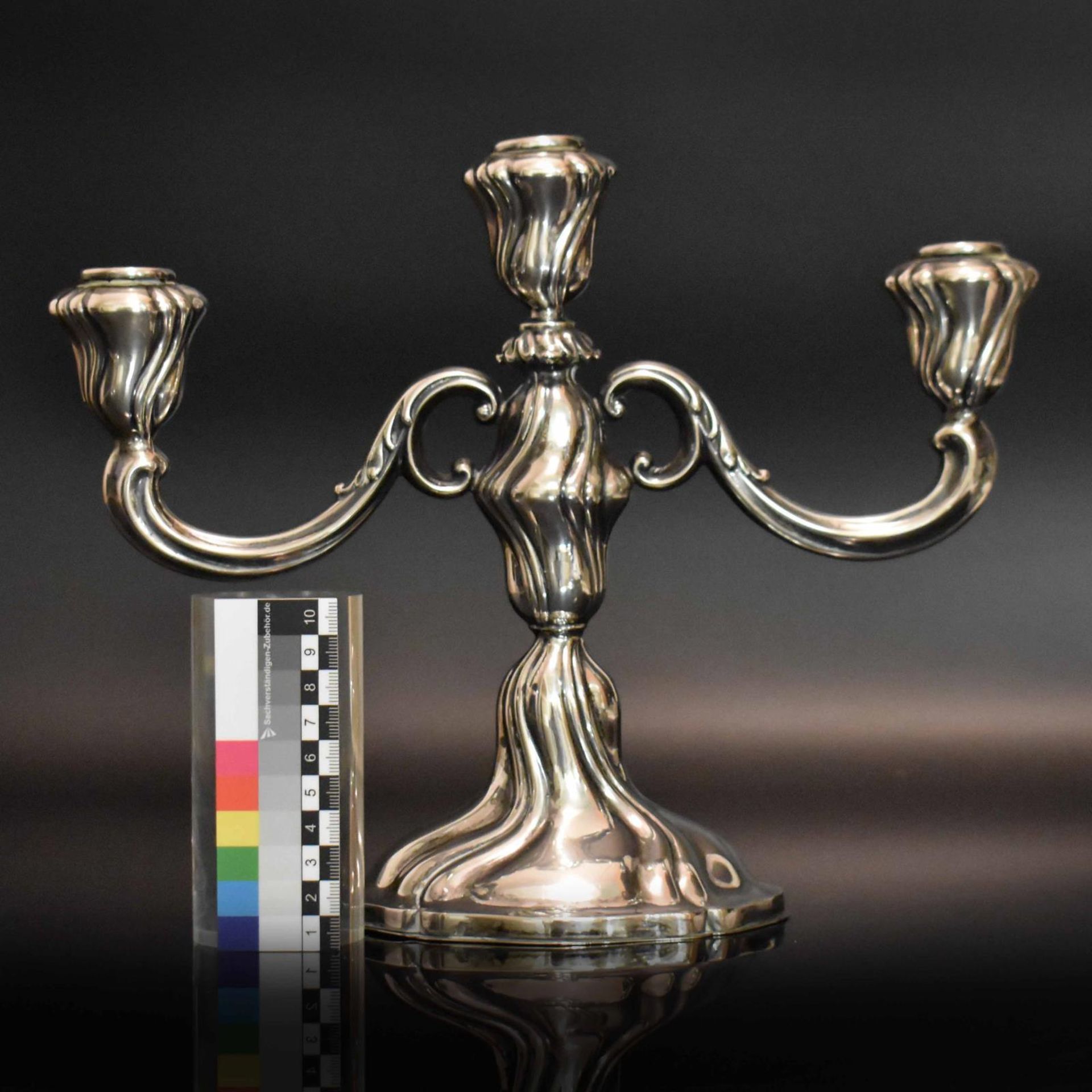 Kerzenleuchter. Heilbronn, 20. Jh., Bruckmann & Söhne | Silber, Boden Metall. - Bild 2 aus 3