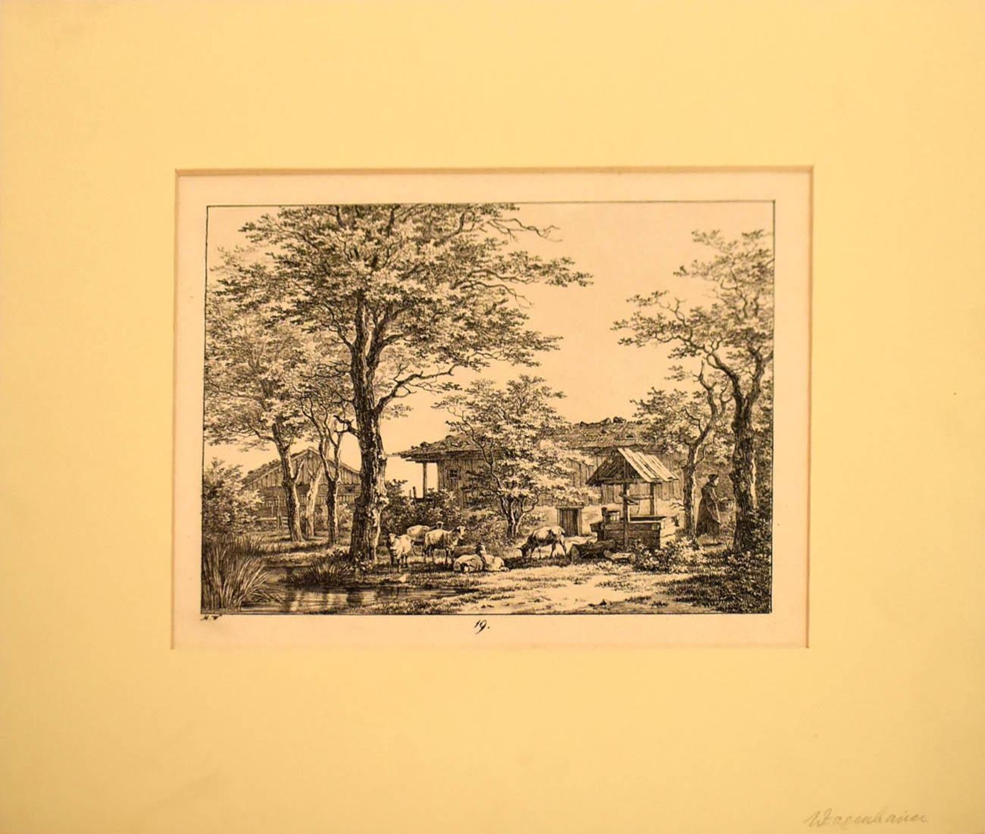 WAGENBAUER, MAX JOSEPH. Landschaften und Tierdarstellungen. Sechs Lithographien, tlw. koloriert. - Bild 4 aus 12