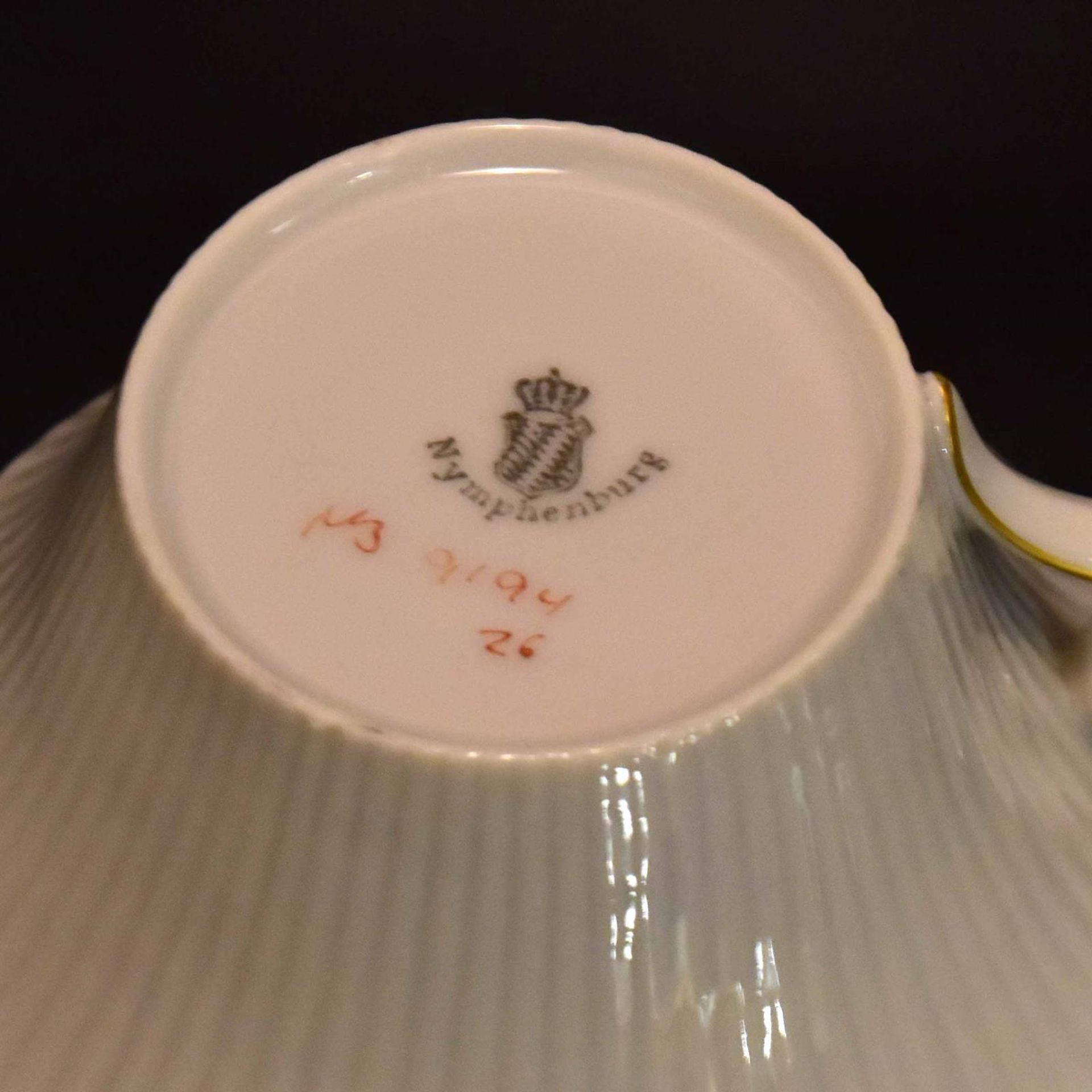 Teeservice für sechs Personen. Nymphenburg, nach Entwurf von W. von Wersin | Porzellan, sparsame... - Bild 3 aus 3