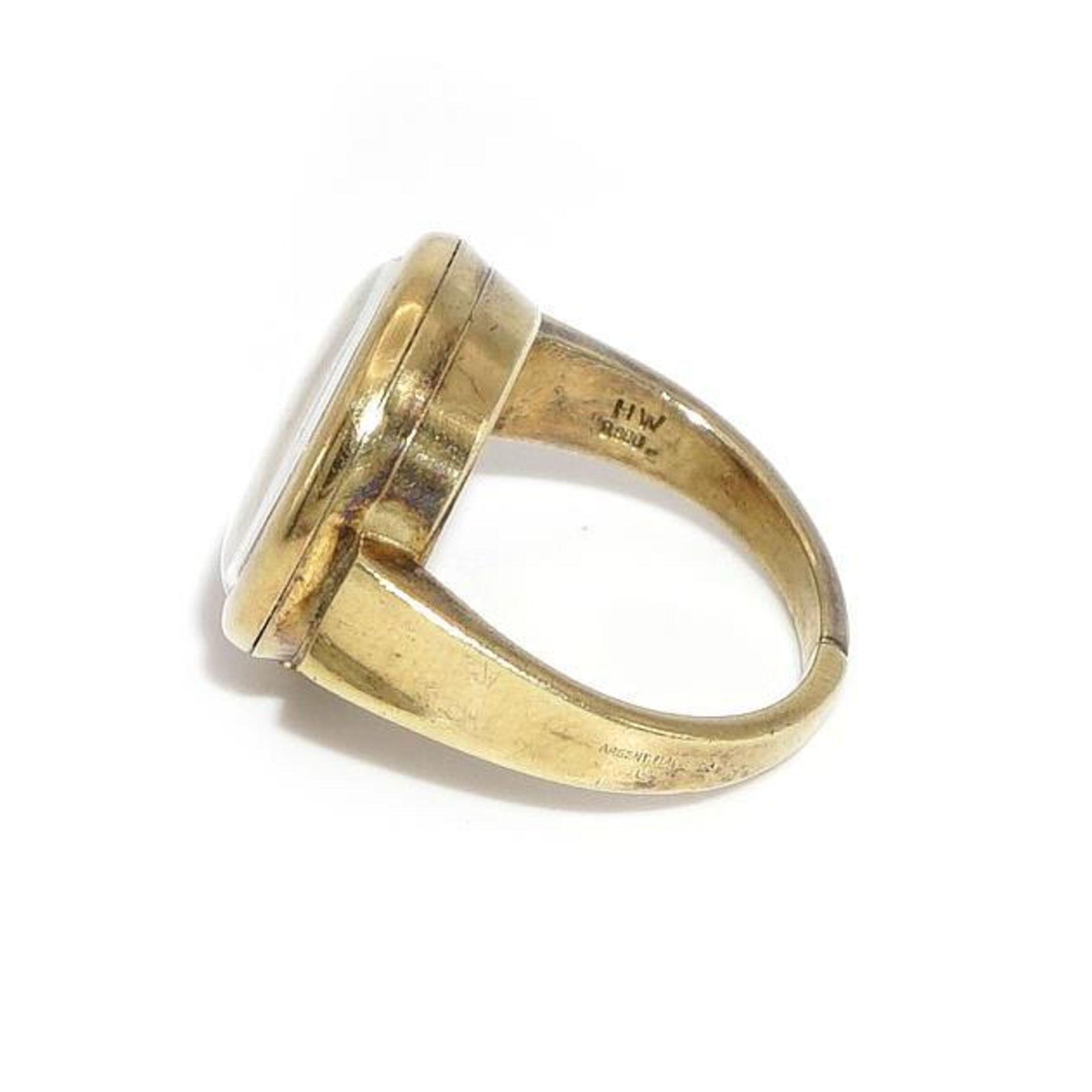 Ringuhr. Türler, Schweiz | Silber, vergoldet. - Bild 2 aus 3