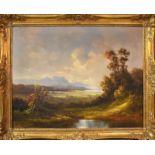 BETZ, ANDREAS. Im Alpenvorland. Öl/Leinwand.