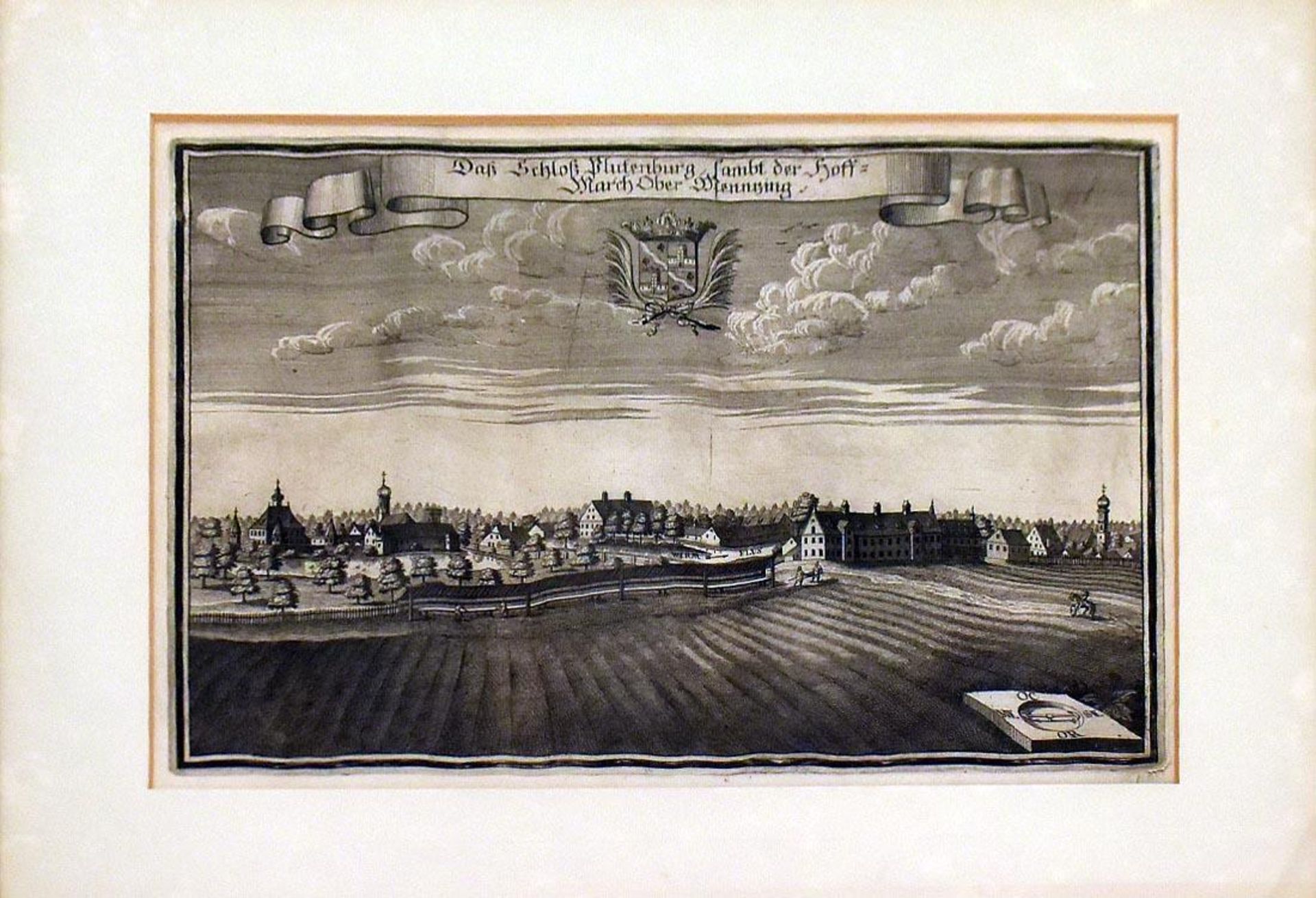 WENING, MICHAEL. Schloß- und Klosteransichten. 17 Kupferstiche, tlw. koloriert. - Bild 23 aus 32