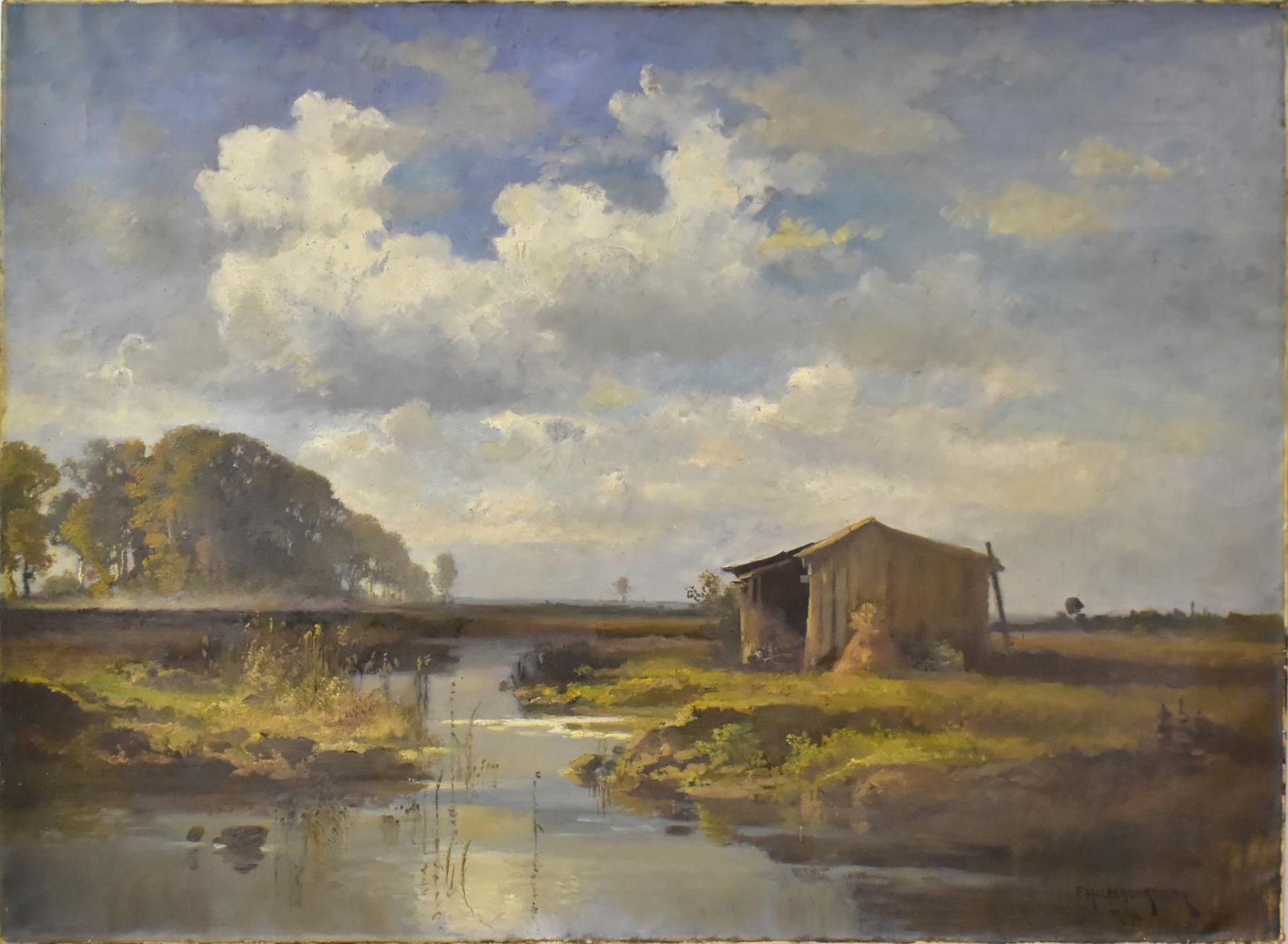 HALBERG-KRAUSS, FRITZ. Moorlandschaft. Öl/Leinwand.