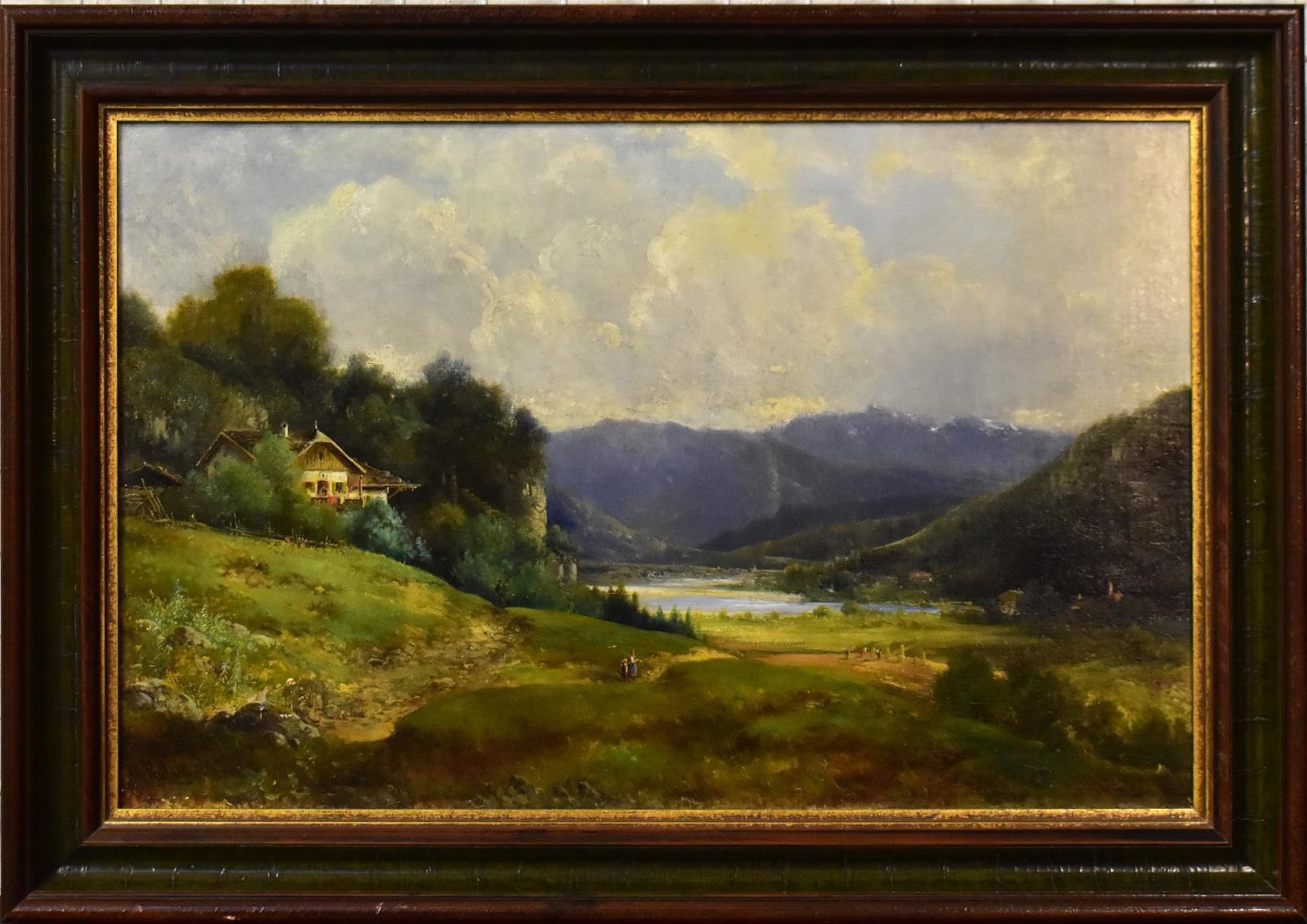 LE FEUBURE, CARL. Im Isarwinkel. Öl/Leinwand.