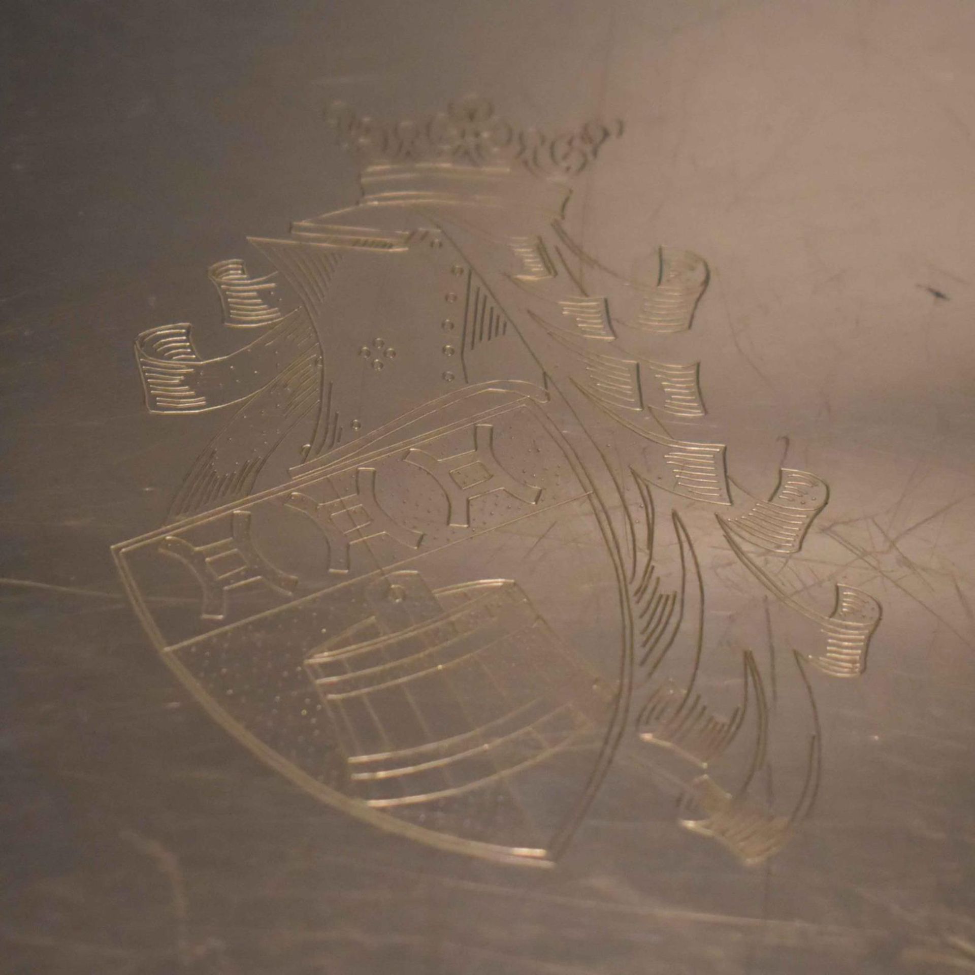 Ovales Tablett. Heilbronn, 20. Jh., Bruckmann & Söhne | Silber. - Bild 2 aus 4