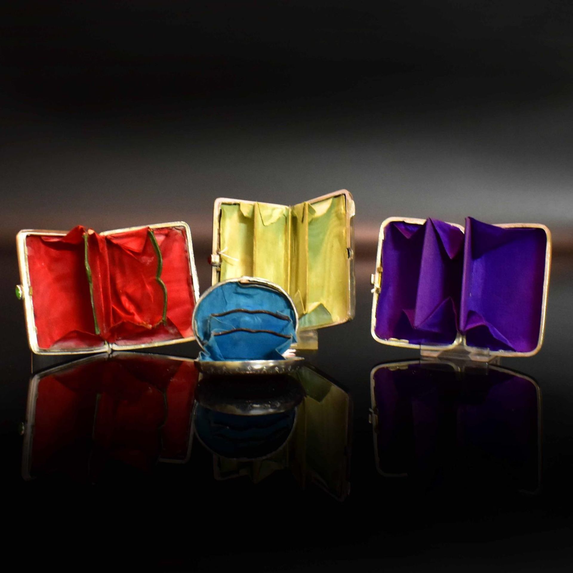 Vier kleine Geldbörsen. Russland, 20. Jh. | Silber. - Bild 2 aus 2