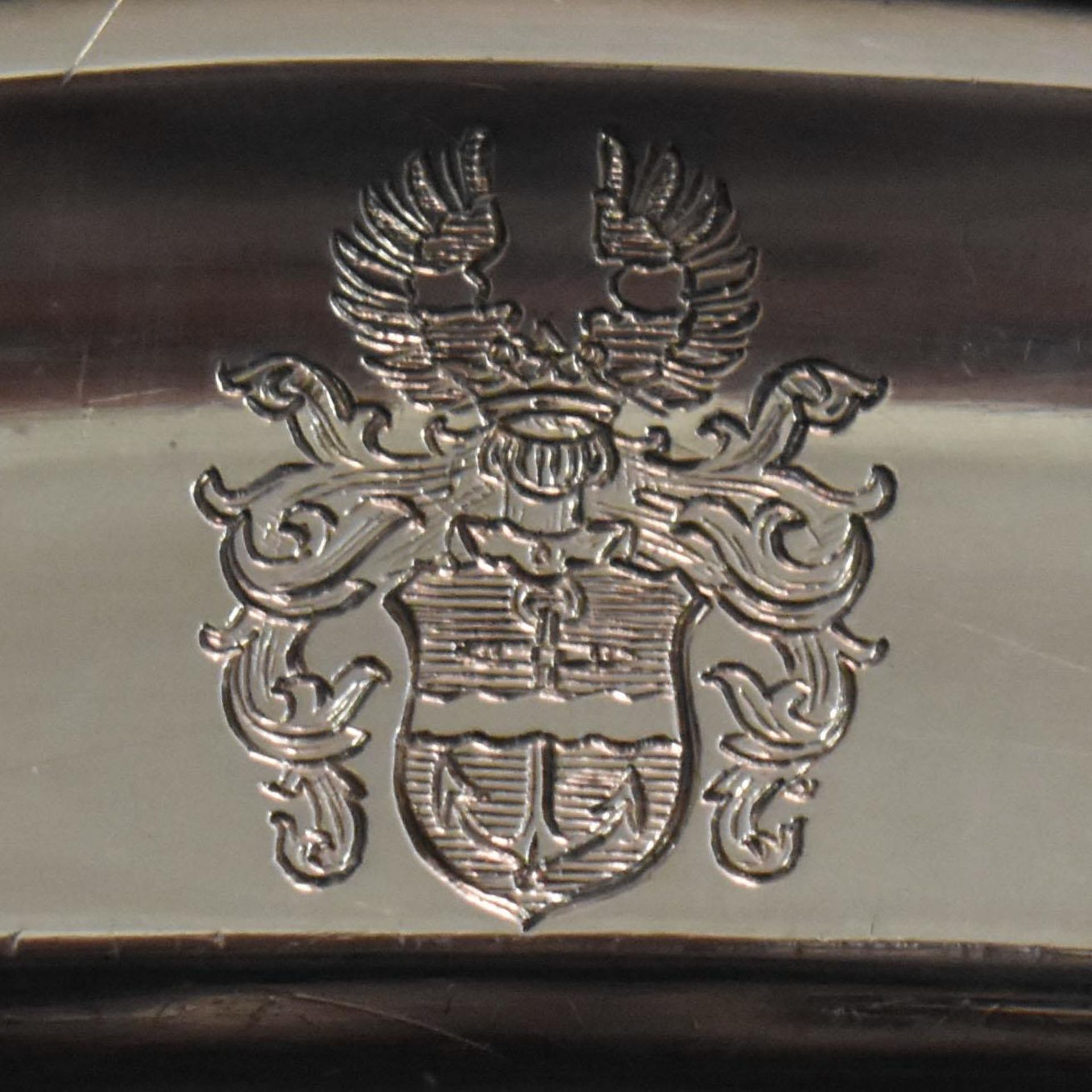 Ovale Platte. Düsseldorf, 20. Jh., Vereinigte Silberwarenfabriken | Silber. - Bild 2 aus 4