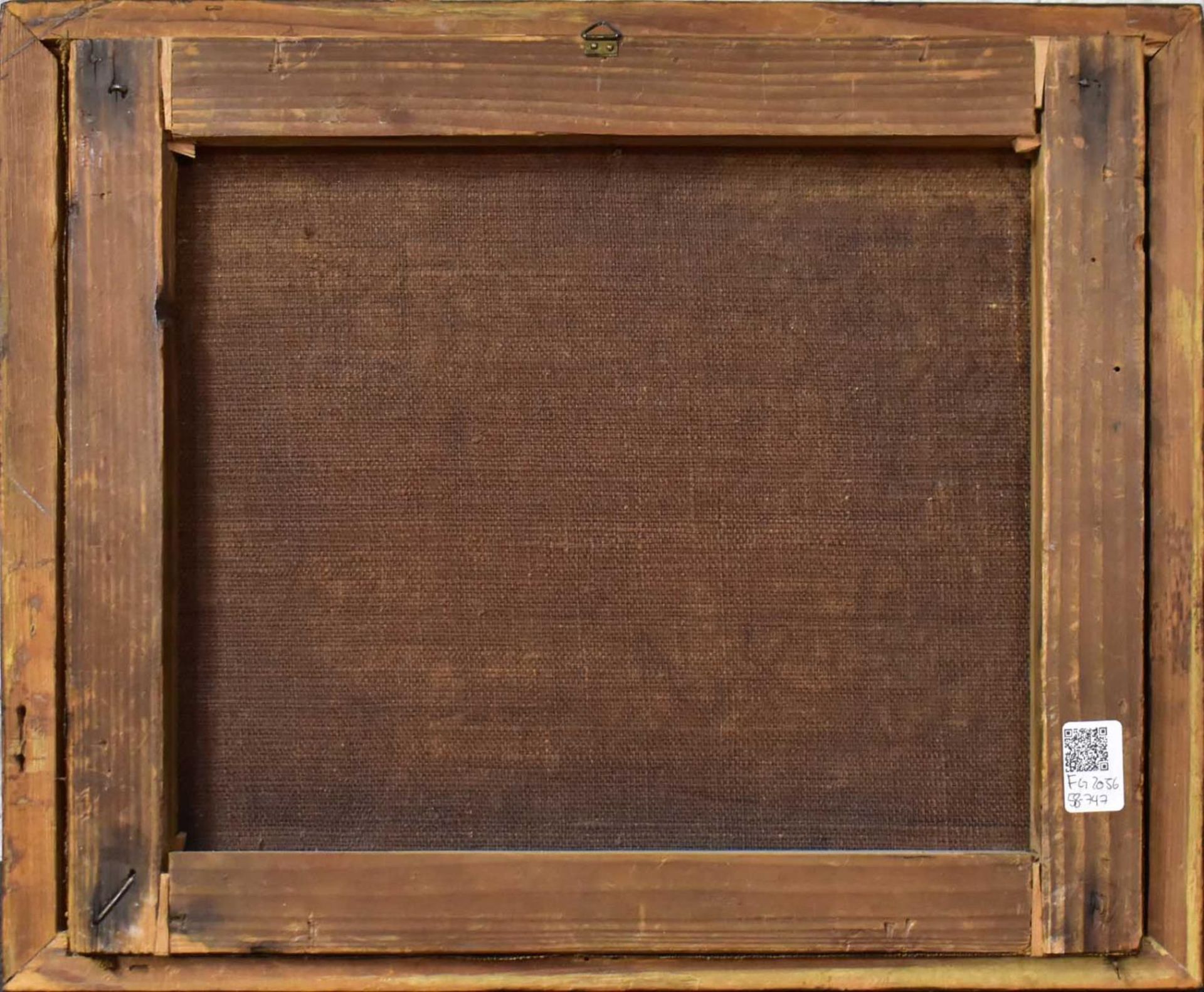 UNBEKANNT. Landschaft mit Brücke und Wasserfall. Öl/Leinwand. - Bild 2 aus 2