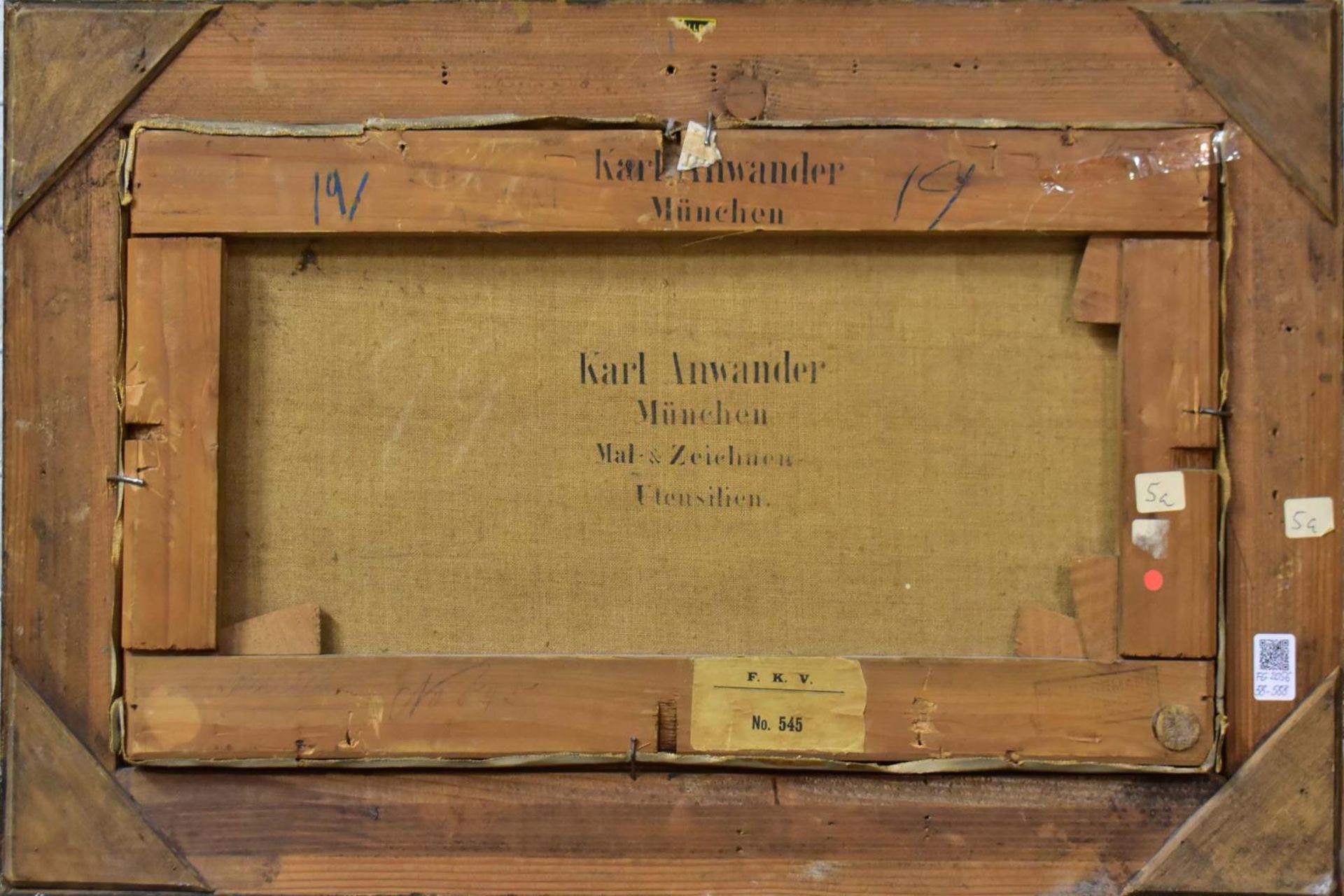 UNBEKANNT. Voralpenlandschaft. Öl/Leinwand. - Bild 2 aus 2