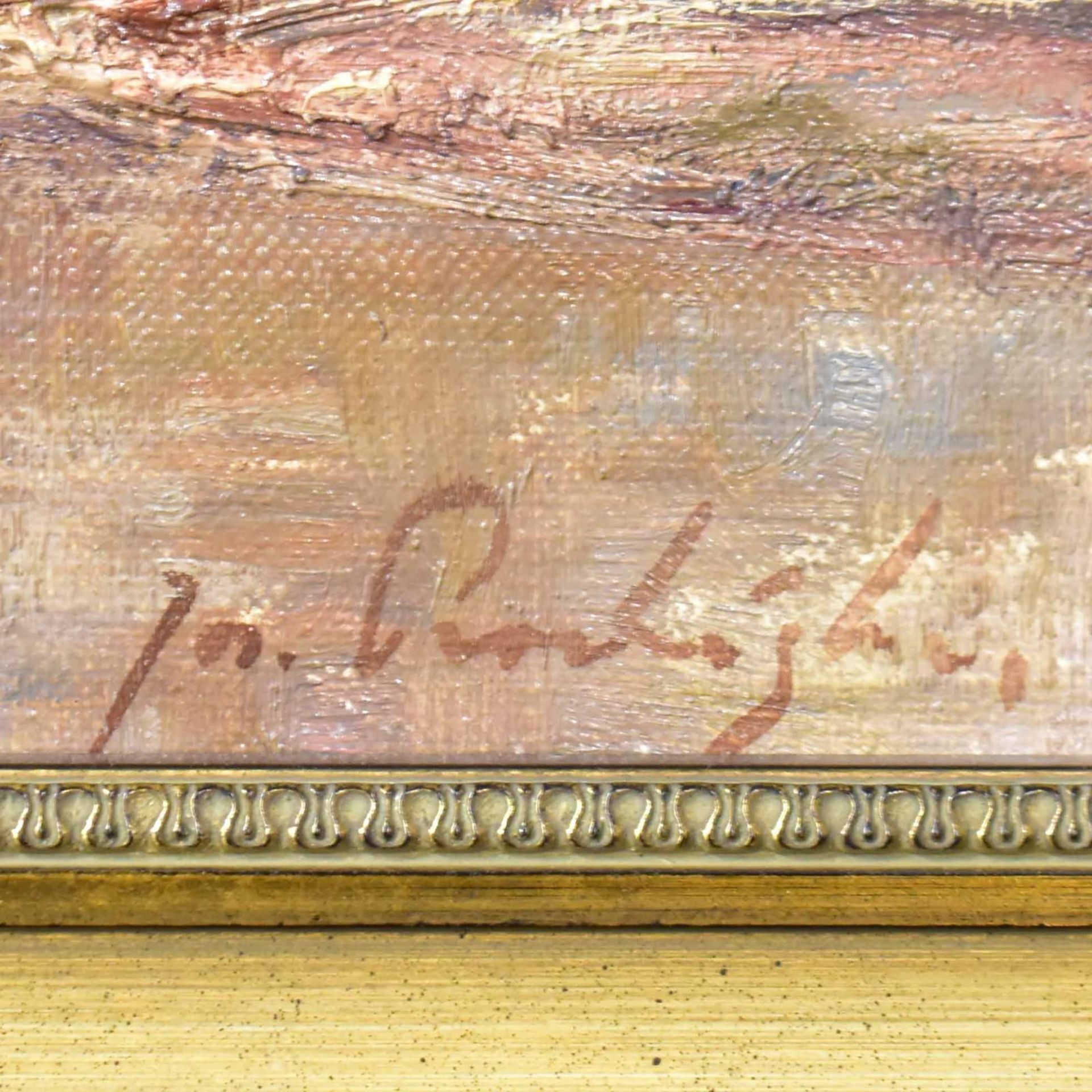 PROCHAZKA, JOSEF. Wald mit Bach. Öl/Leinwand. - Bild 2 aus 3