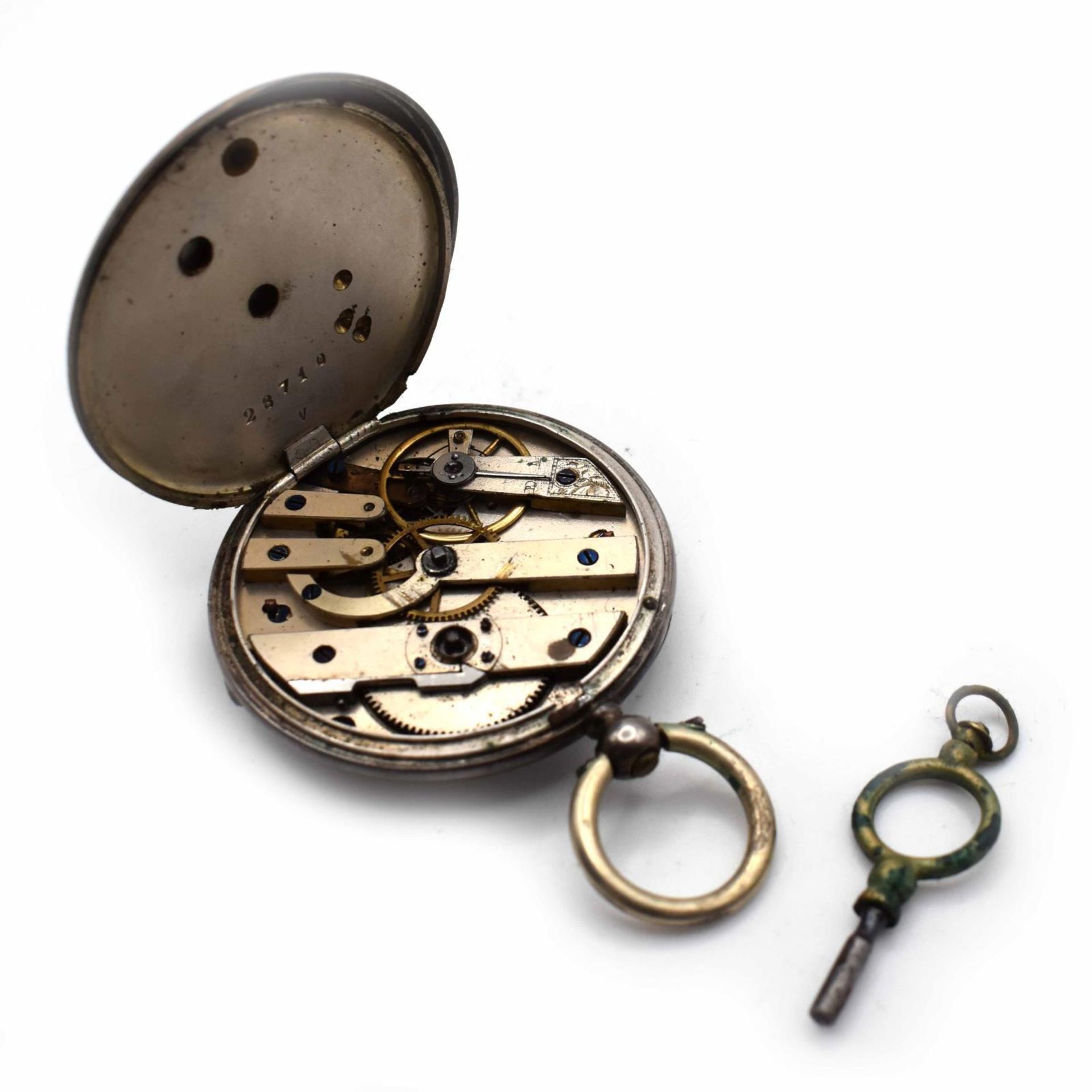 Konvolut Taschenuhren, 17tlg. Gehäuse Metall bzw. Silber. - Bild 34 aus 37