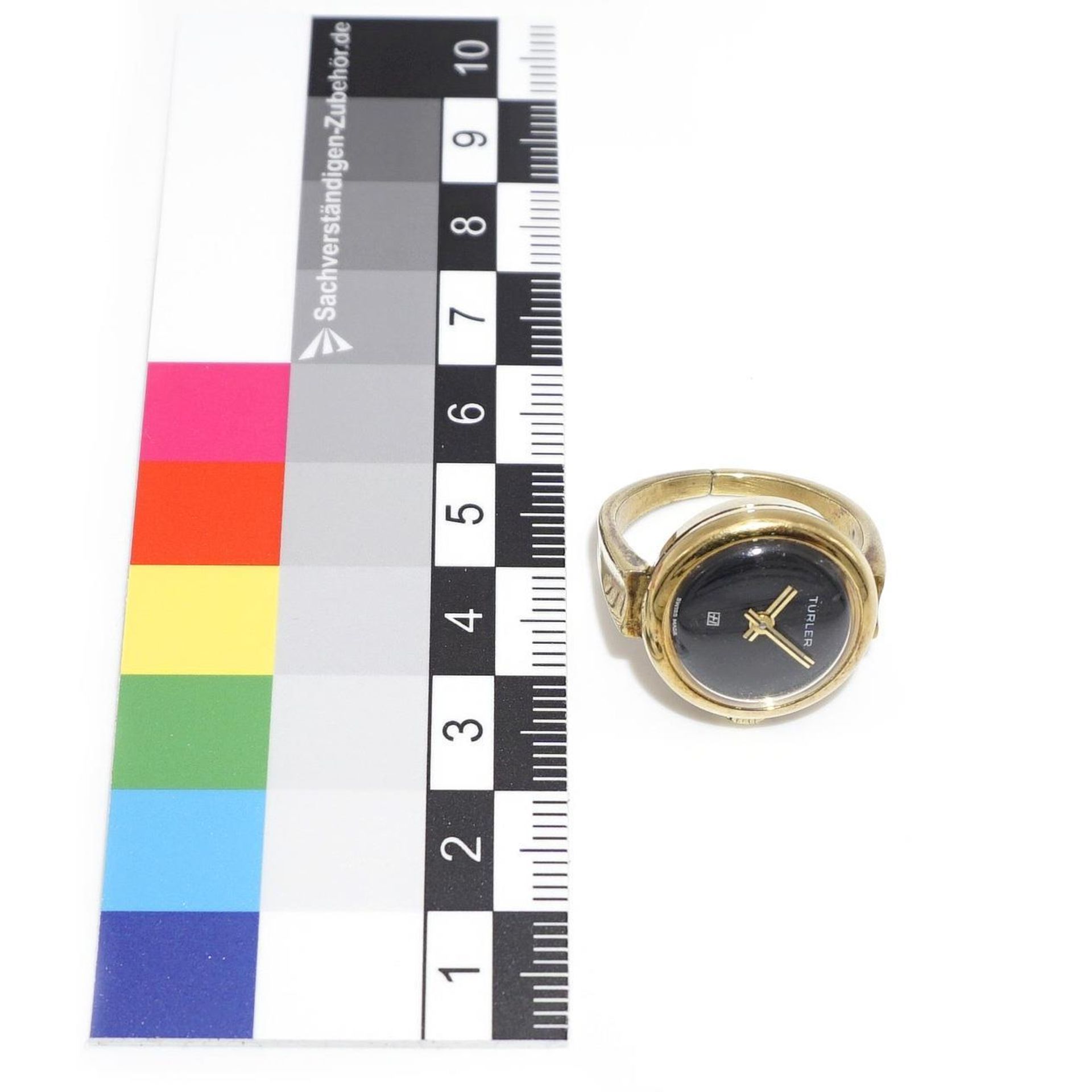 Ringuhr. Türler, Schweiz | Silber, vergoldet. - Bild 3 aus 3