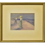 OHMERT, PAUL HANS. Am Strand. Tempera.