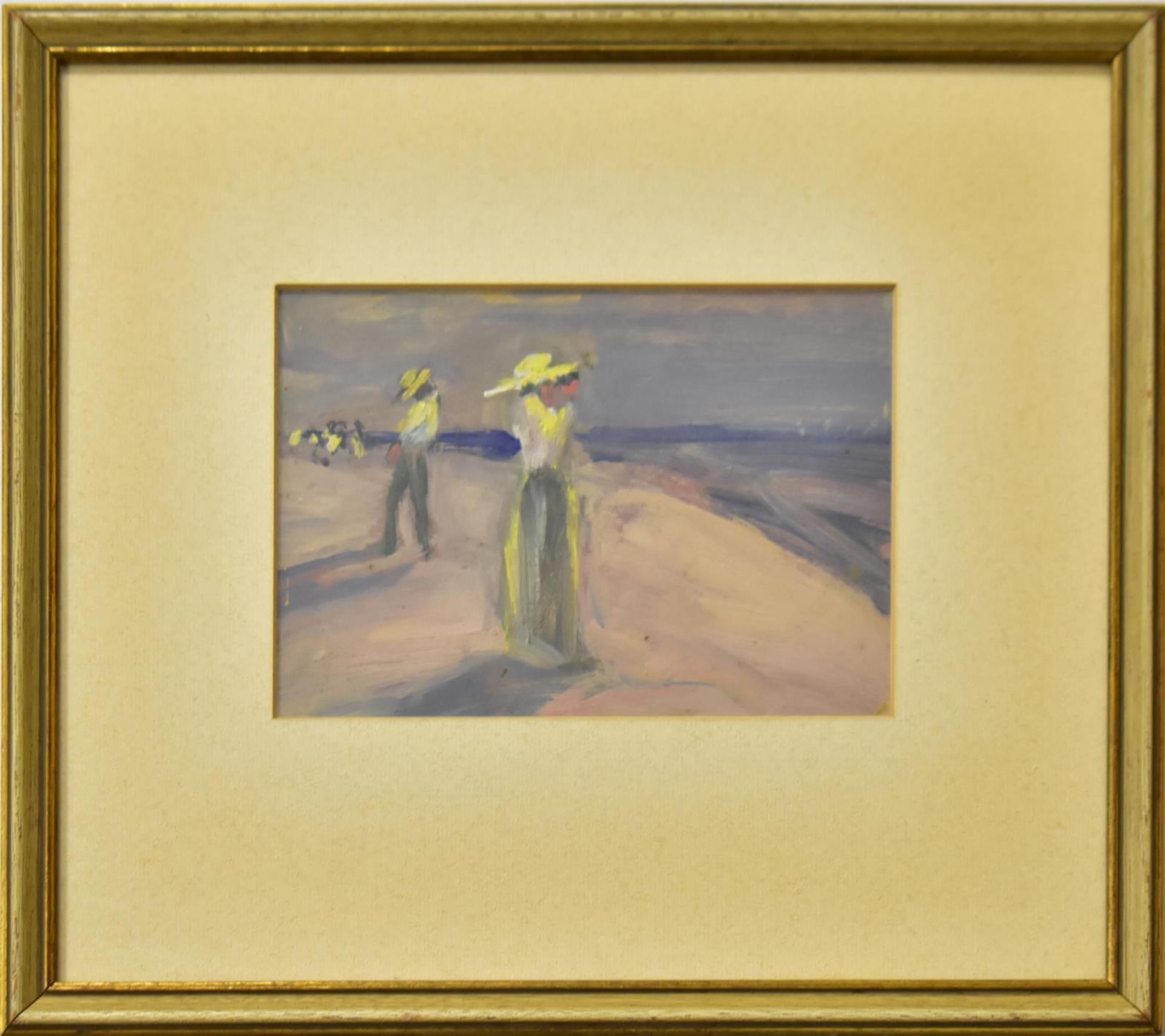 OHMERT, PAUL HANS. Am Strand. Tempera.