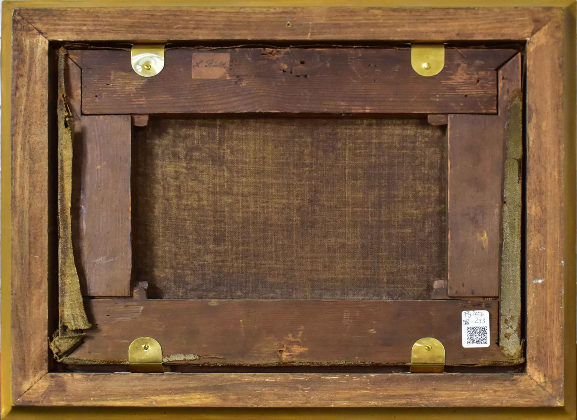 UNBEKANNT. Bauernhofidyll. Öl/Leinwand. - Bild 2 aus 2