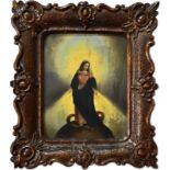 UNBEKANNT. Maria Immaculata. Öl/Metall.