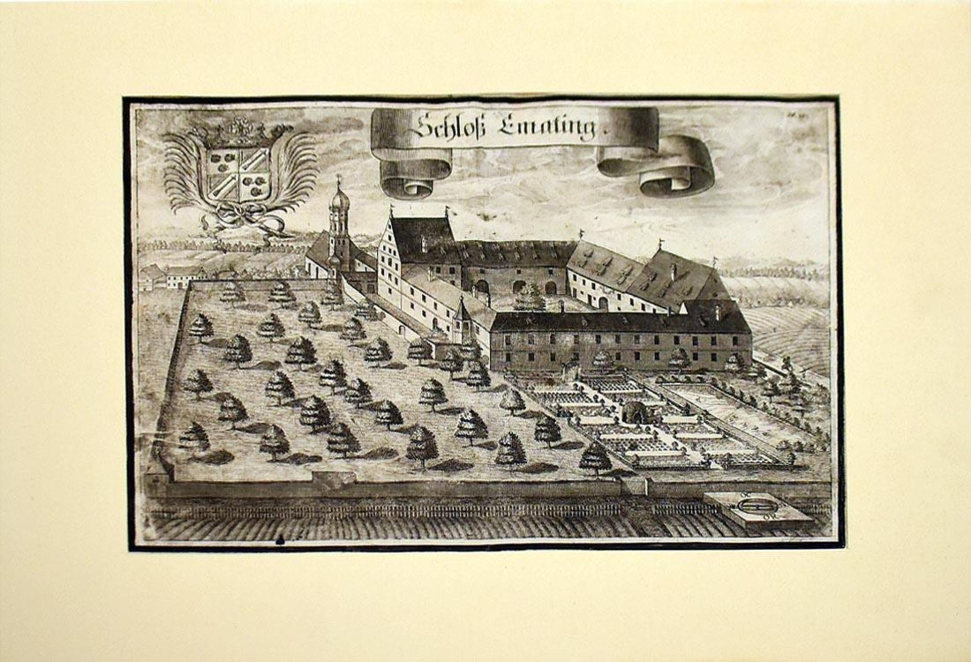 WENING, MICHAEL. Schloß- und Klosteransichten. 17 Kupferstiche, tlw. koloriert. - Bild 7 aus 32