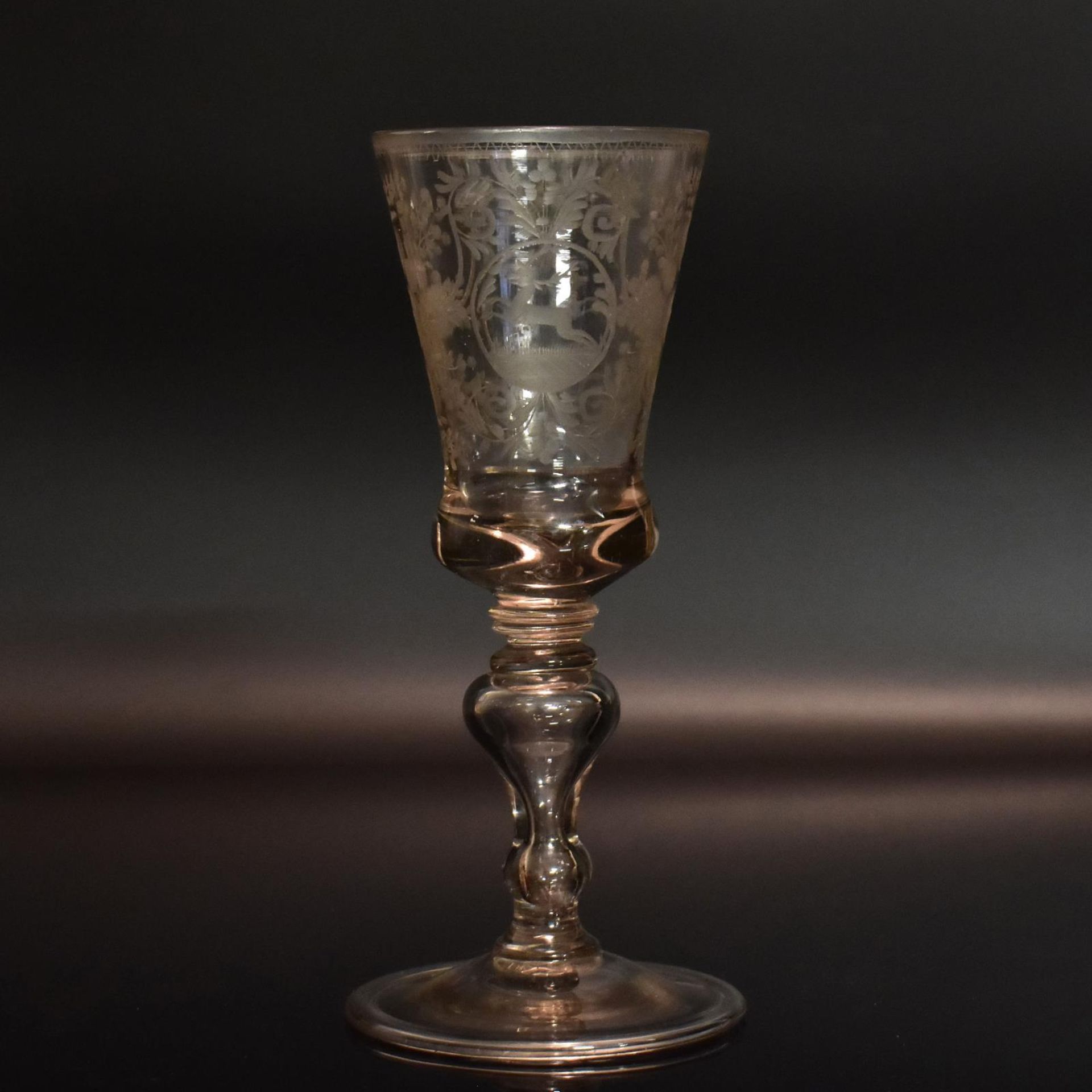 Pokal. Wohl Sachsen, 18./19. Jh. | Farbloses, leicht graustichiges Glas.