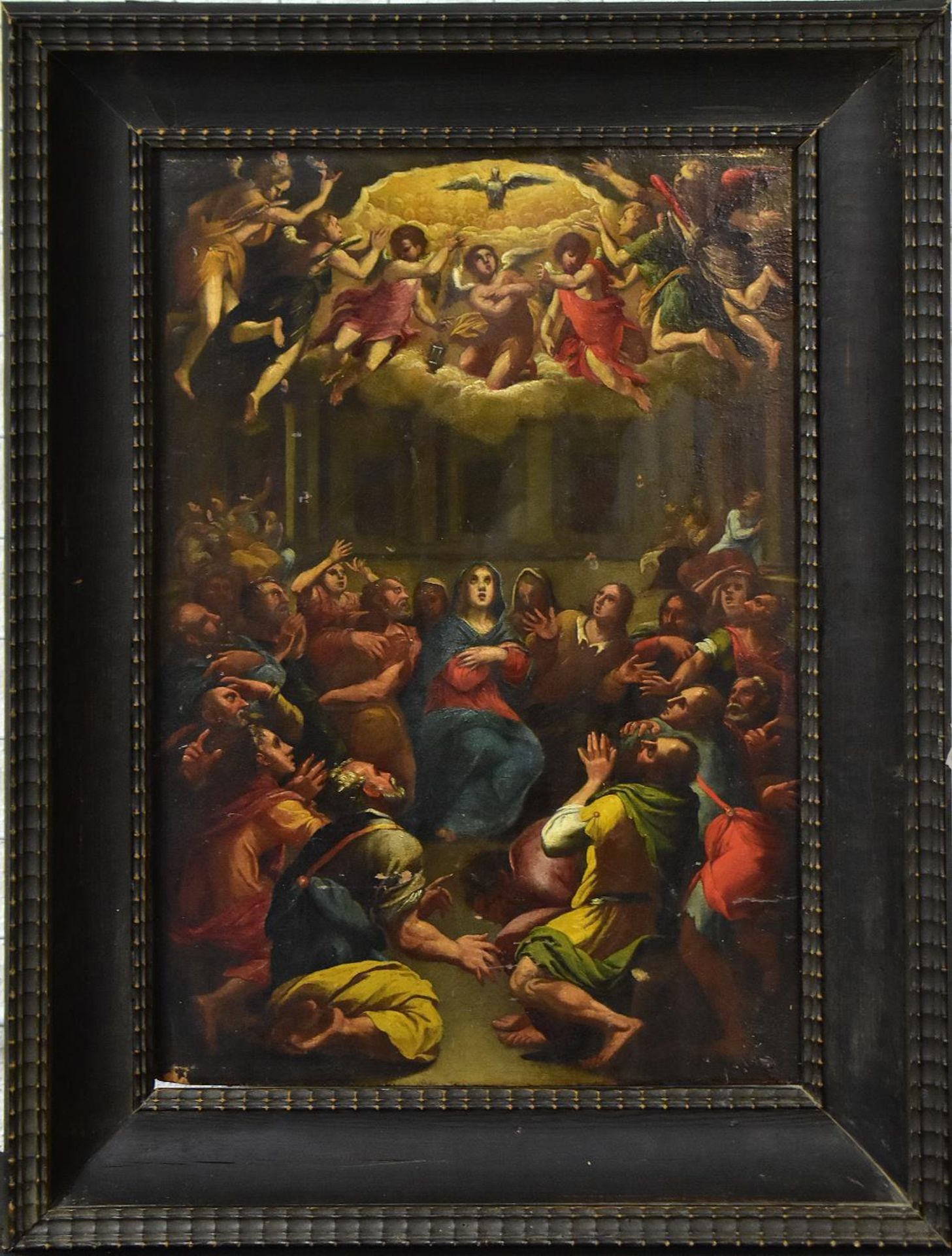 UNBEKANNT. Pfingstwunder. Öl/Holz.