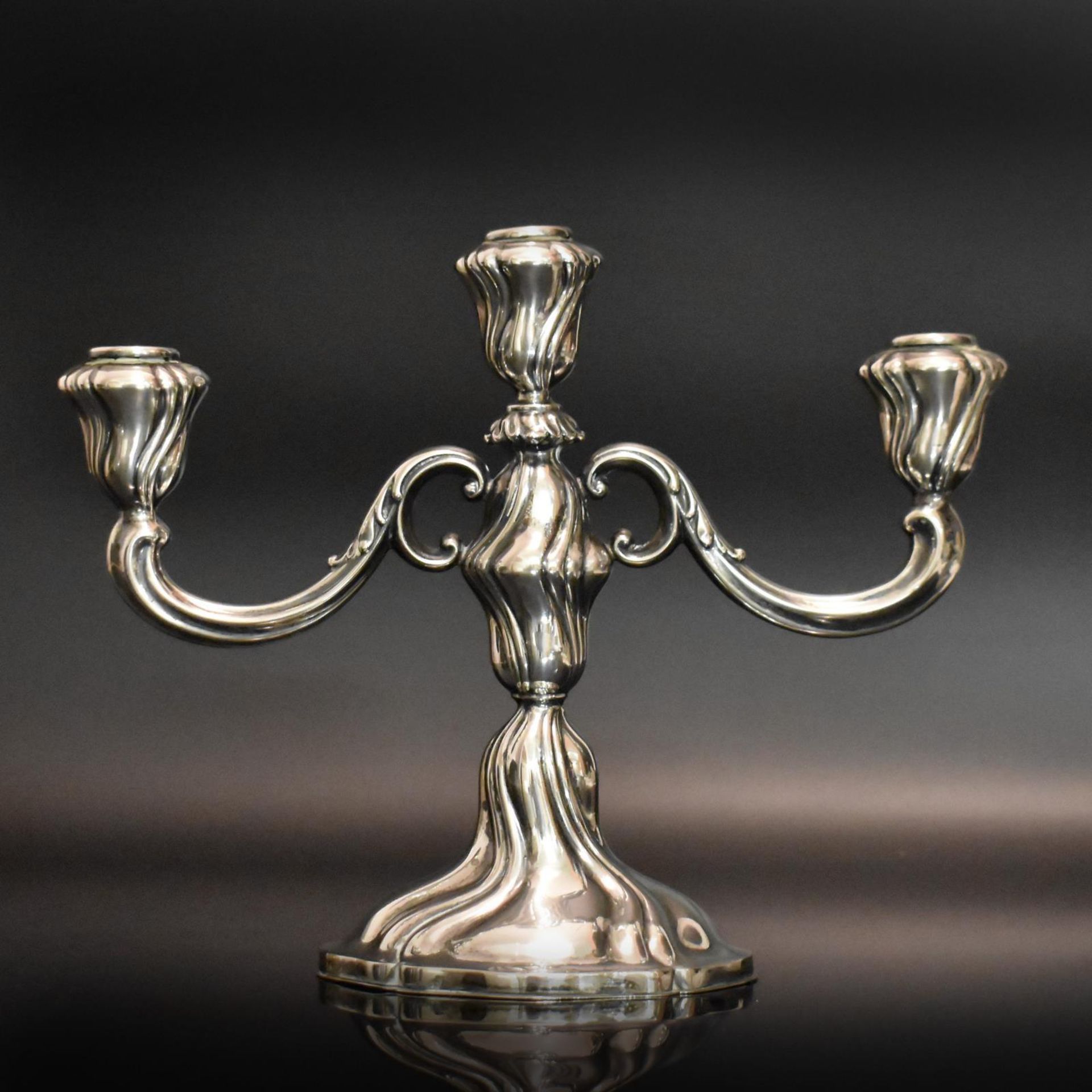 Kerzenleuchter. Heilbronn, 20. Jh., Bruckmann & Söhne | Silber, Boden Metall.
