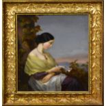 BAUMGARTNER. Der Liebesbrief. Öl/Leinwand.