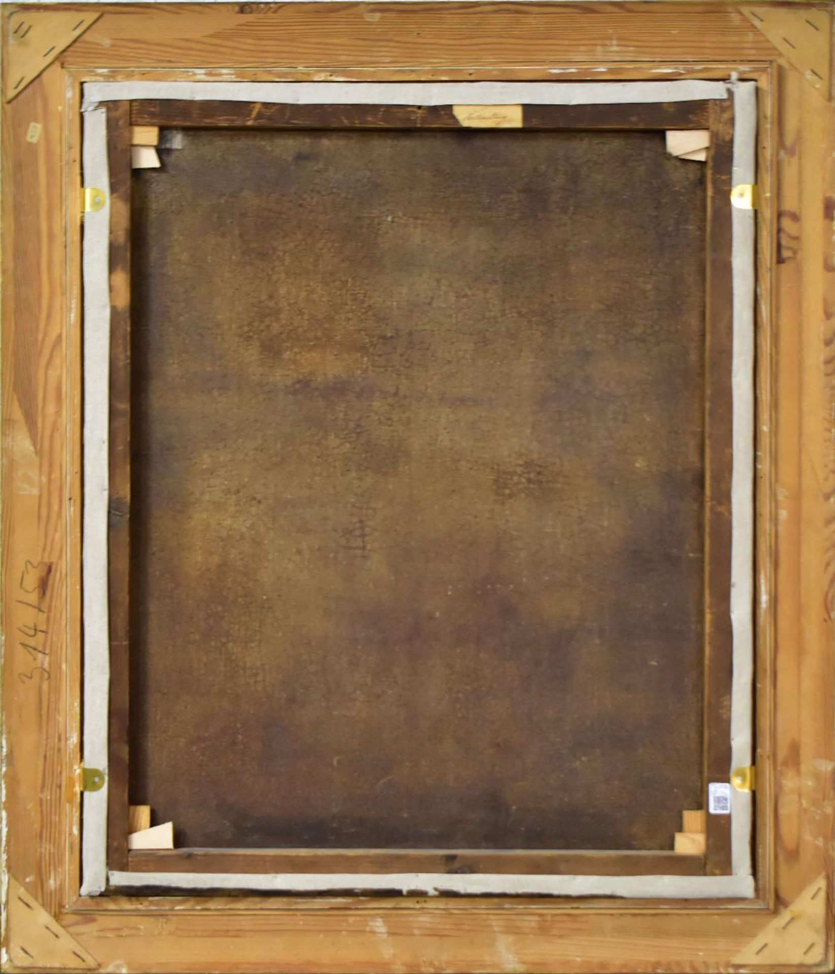 UNBEKANNT. Dame betrachtet ihr Porträt. Öl/Leinwand. - Bild 2 aus 2