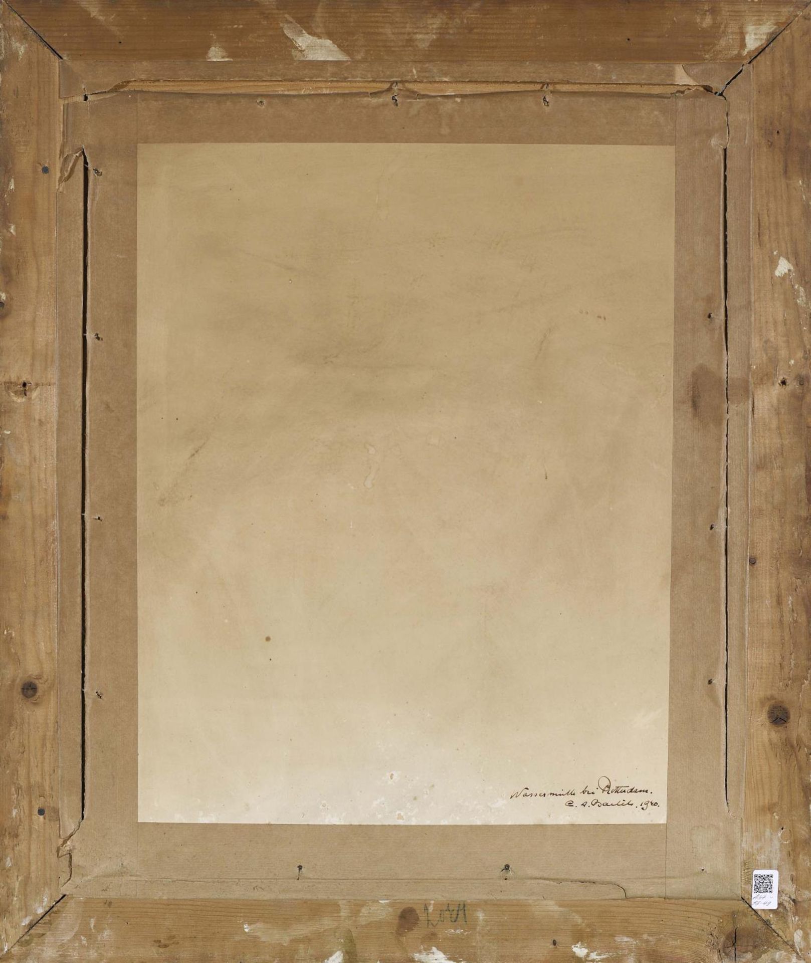 BARTELS, CORNELIUS ANTON. Windmühle. Aquarell. - Bild 3 aus 4