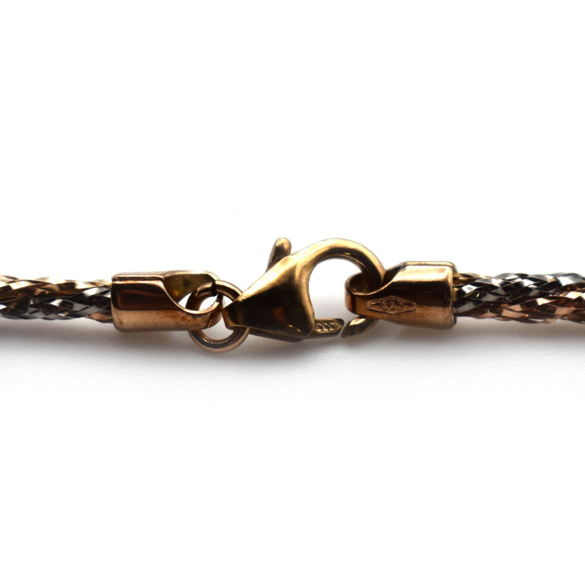 Collier. 9 K GG, WG und RG. - Bild 2 aus 2