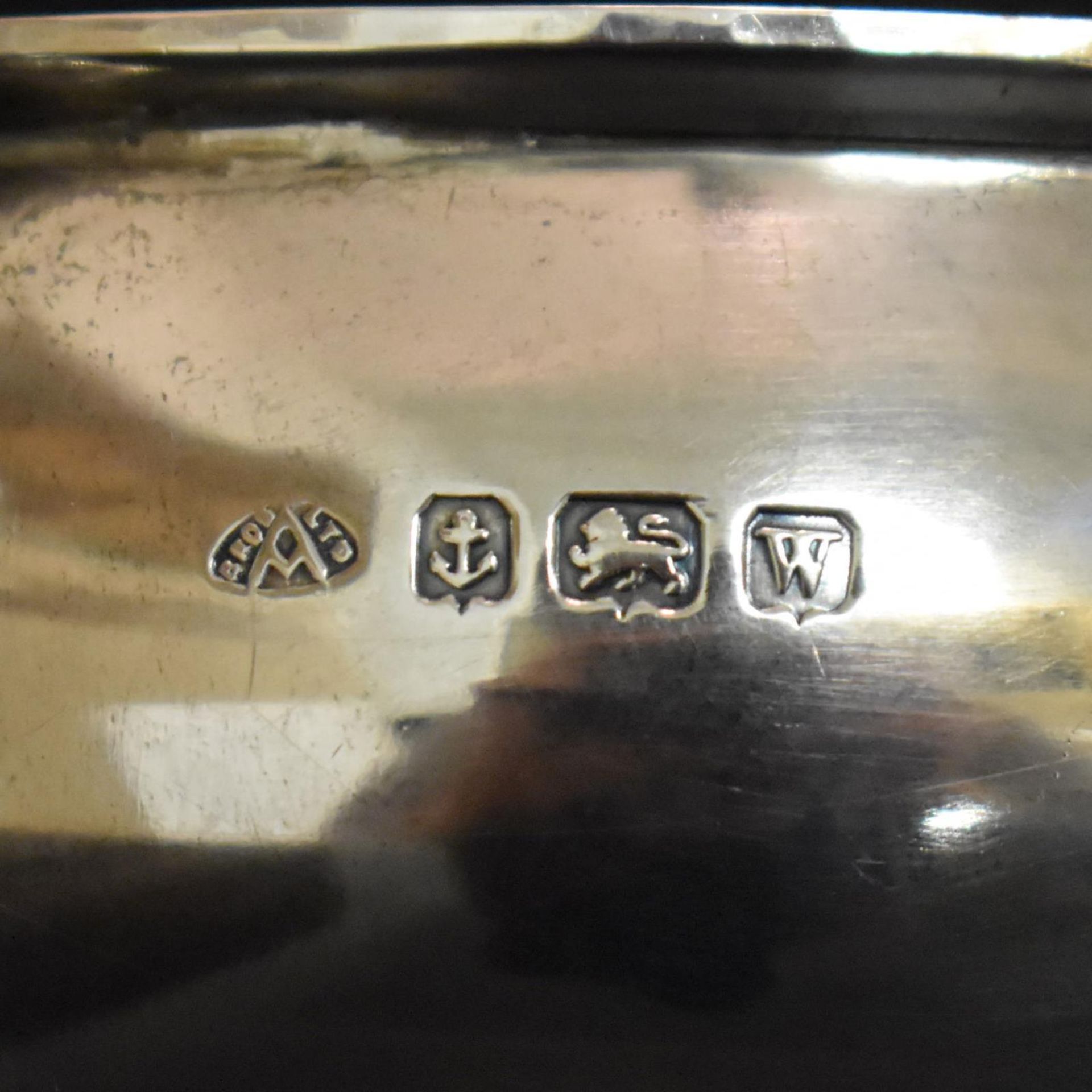 Kleine Fußschale. Birmingham, 1946, Adie Brothers Ltd. | Silber. - Bild 3 aus 3