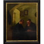 KOTSCHENREITER, G. HUGO. Am Wirtshaustisch. Öl/Leinwand.