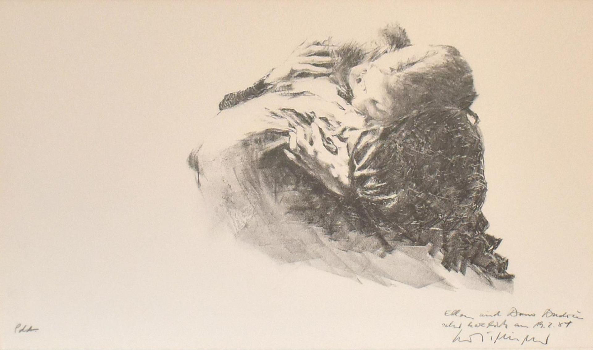 TIMNER, CARL. Umarmung. Lithographie.