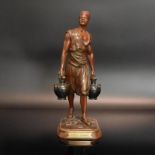 DÉBUT, JEAN DIDIER. Der tunesische Wasserträger. Bronze, rotbraun und dunkel patiniert.